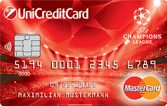 Кредитка Mastercard UEFA Champions League ЮниКредит Банка